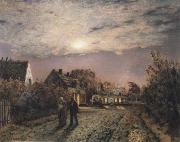 Jean Charles Cazin Sunday Evening in a Miner-s Village Sweden oil painting artist